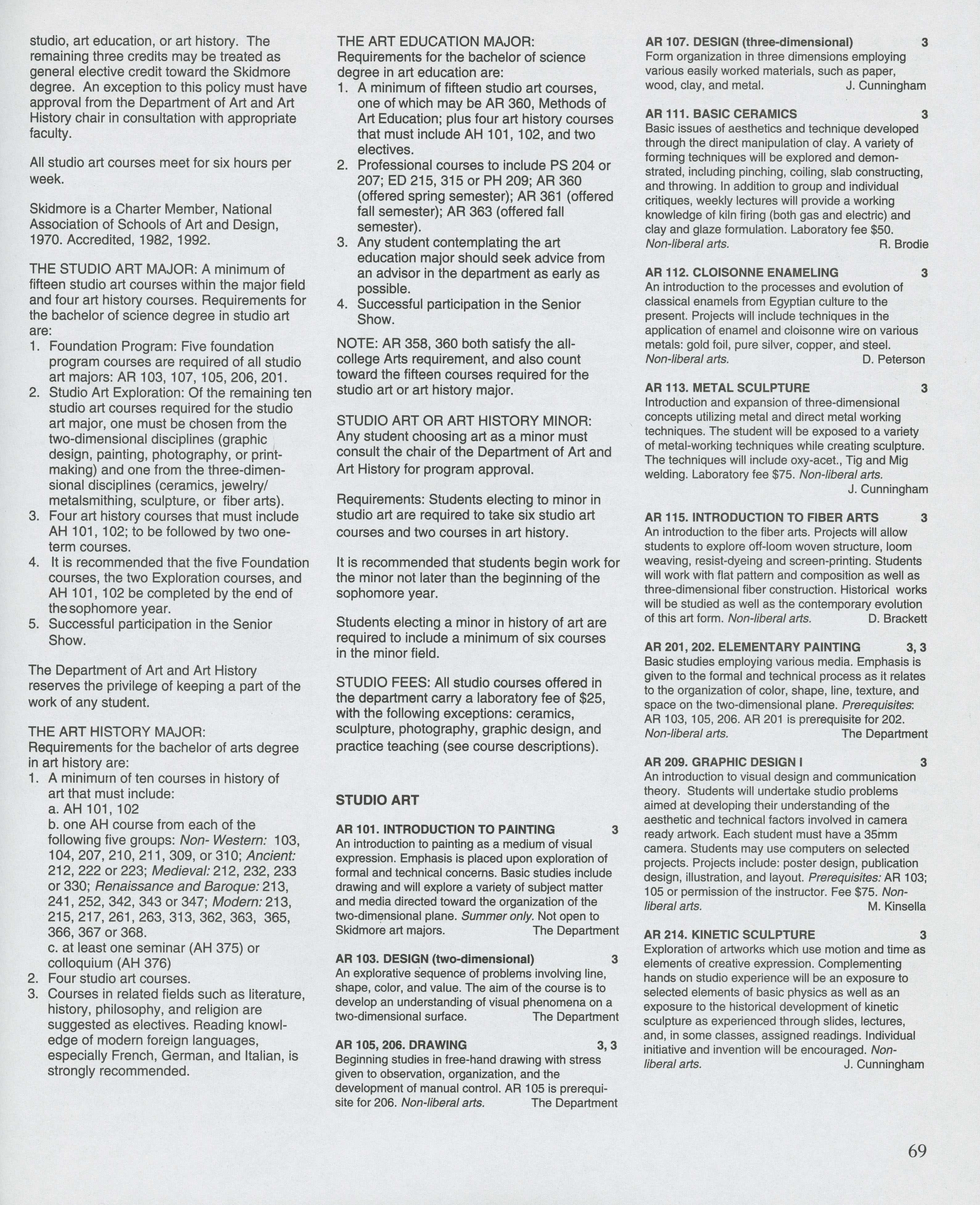 Bulletin, 19931994 catalogue for 19931994