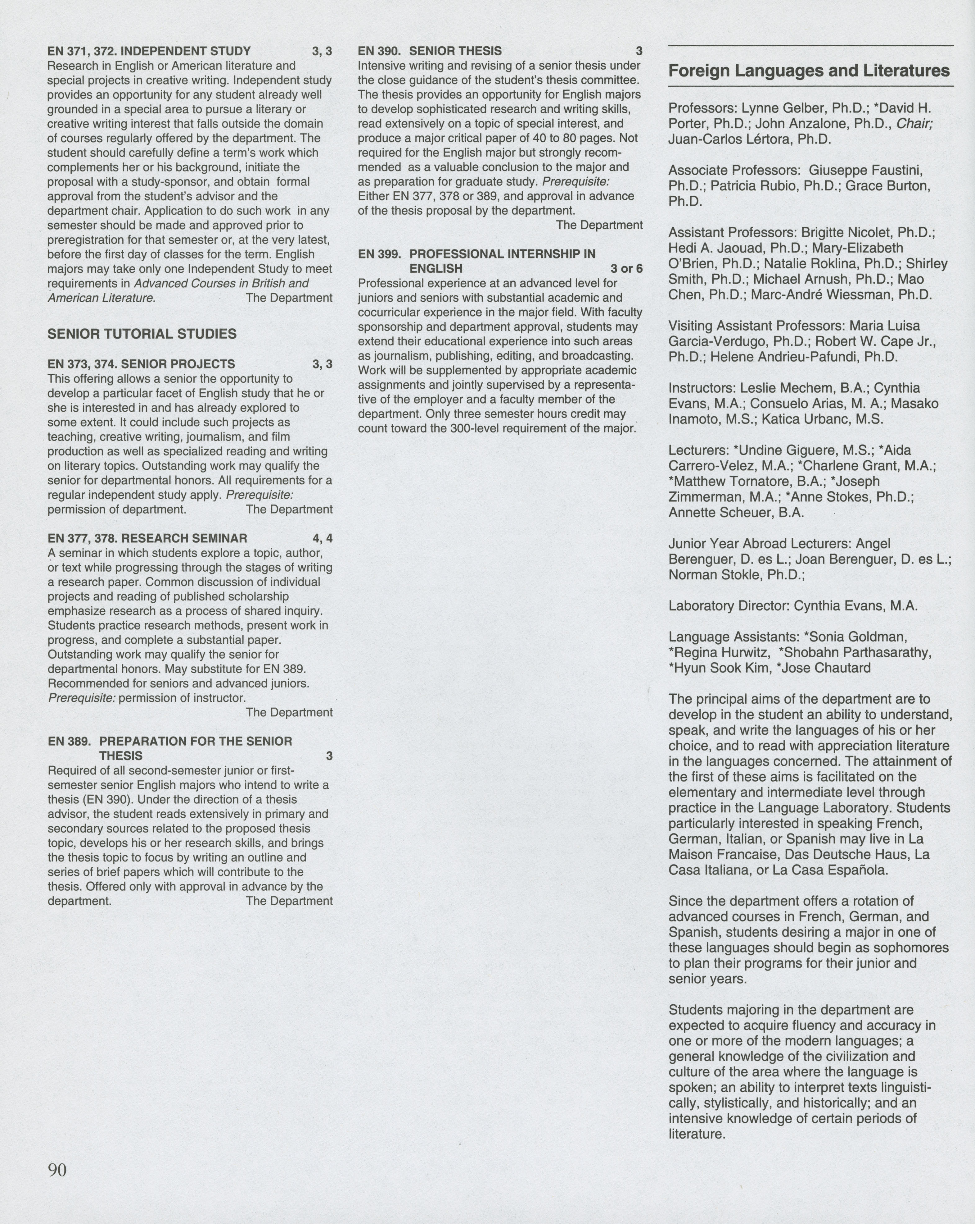 Bulletin, 19931994 catalogue for 19931994