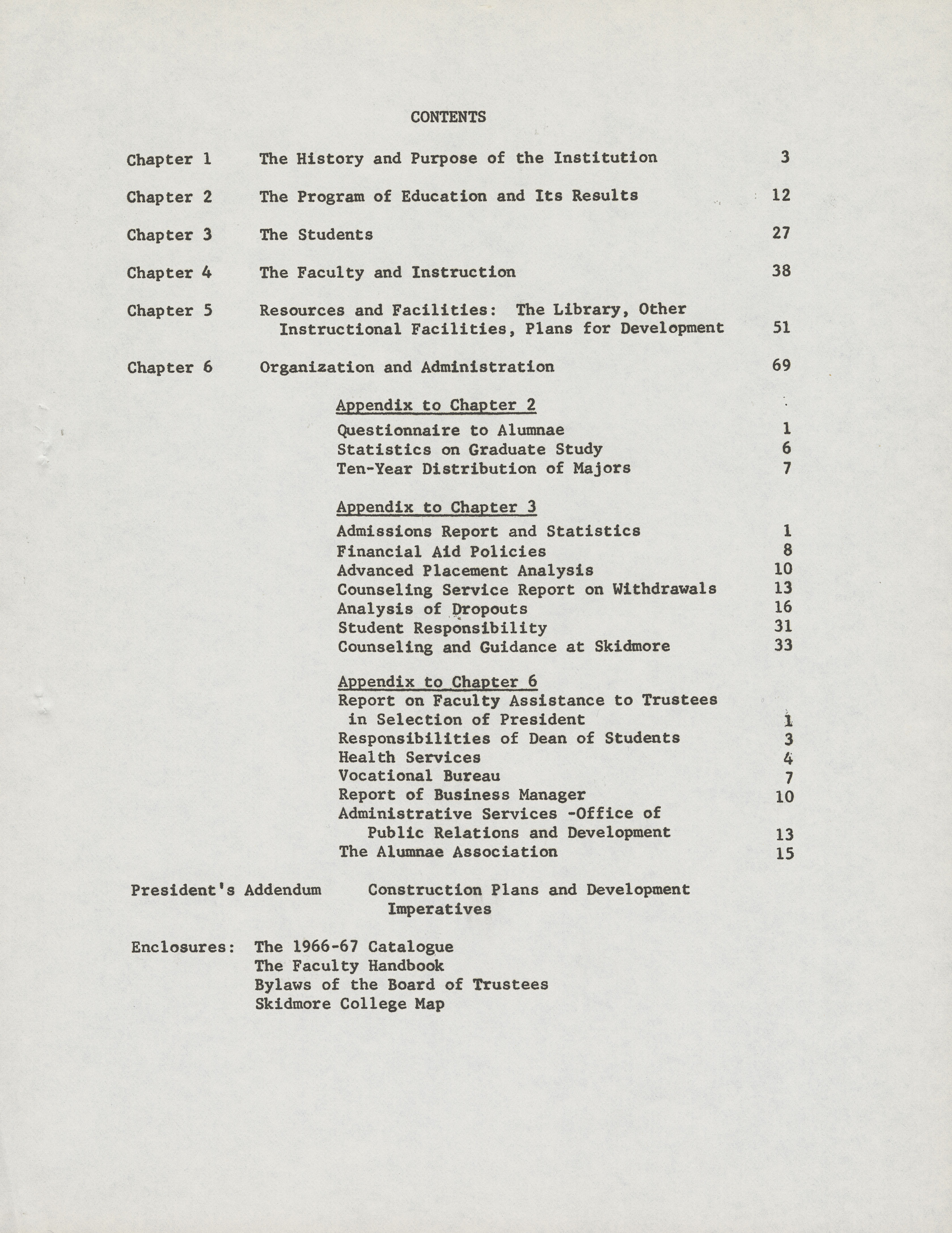 Skidmore College selfevaluation report for presentation to the